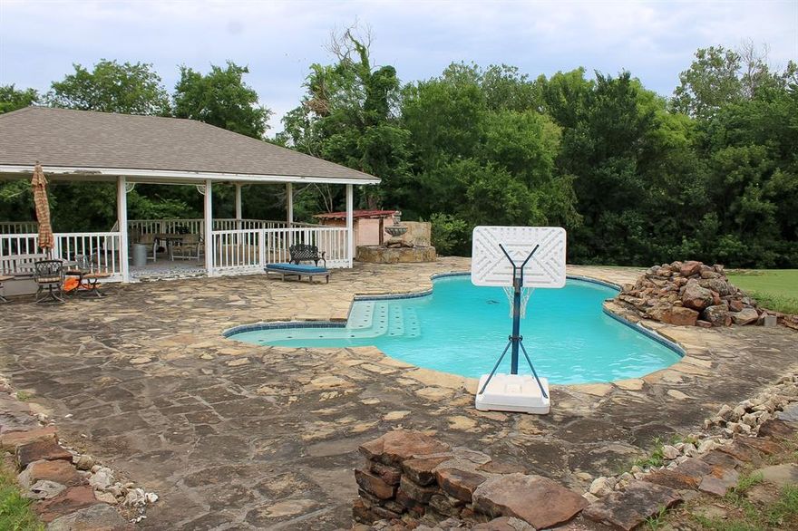 CURRENTLY IS RESIDENTIAL. HAS POOL AND TENNIS COURTS AND BARN. In Celina ETJ has not been annexed into City Limits. This property has potential to be used as a venue or other Commercial Business.