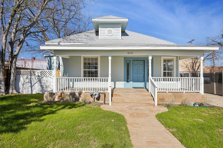 Set on a charming street in the heart of Oak Cliff, this thoughtfully expanded and completely updated home blends timeless character with modern ease. A welcoming covered front porch sets the tone, while inside you’ll find spacious living areas filled with natural light, fresh paint and all-new flooring throughout. The home was expanded to create a generous primary retreat with a private ensuite bath, offering comfort rarely found in homes of this era or size. Major updates include a brand-new HVAC system, low-E windows, a new roof (2025), new privacy fence, and all-new stainless appliances providing true move-in-ready peace of mind. Enjoy indoor-outdoor living with both a covered front porch and a covered back patio overlooking the private backyard. Zoned Planned Development, this property also allows for select commercial use, making it ideal for a live-work lifestyle or creative professional. Live a truly walkable lifestyle with shopping, dining, parks, gyms more all a short walk away, and very close to Bishop Arts.