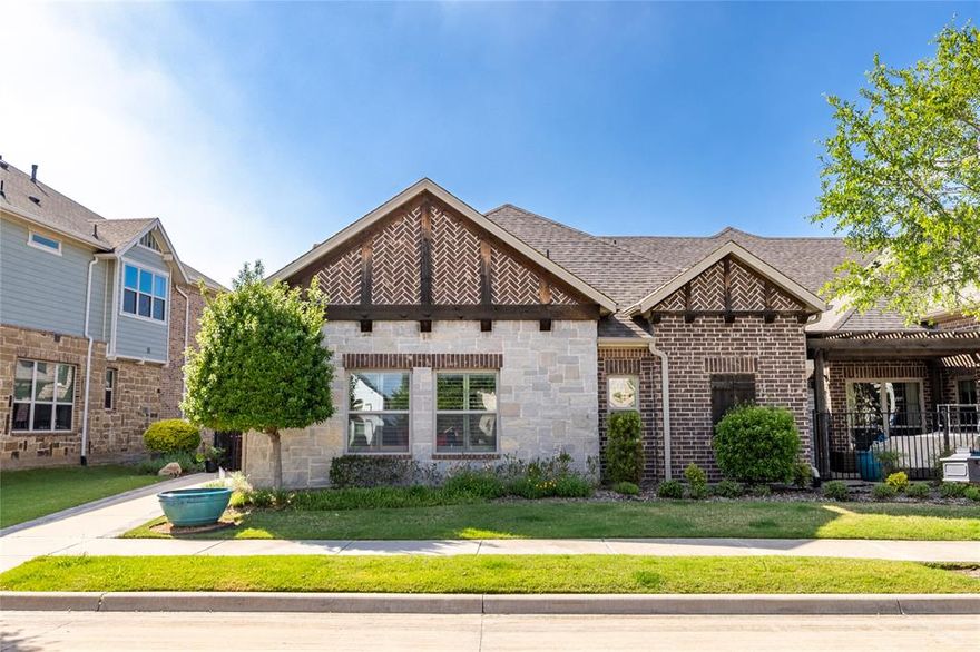 Location,location,location!This beautiful home faces Tribute Park and then right across the street you see homes much higher valued..Walk  into this wonderful open floor plan home and see how bright it is with lots of windows and beautiful flooring, then as you walk into the kitchen area you will see all the cabinets and storage that is a rarity in today’s new homes of this price. The office is quite a surprise with all of its shelving and space for your computer and printer and great working area to work from home and still look out to the wonderful wrought iron gated patio so you can feel the relaxing invitation to sip a drink and take in the sun. Split bedrooms make having company very easy. The large walk in shower in the master  is just a delight and will accommodate those who might need wheelchair accessibility for bathing. Lots of bright windows in the master and a wonderful view of the Tribute Park right across the street to go walk the dog or just sit out and relax.  Built  by Grenadier Homes. Then just a short walk over to the lake and pool area makes this placement in the subdivision a real plus.