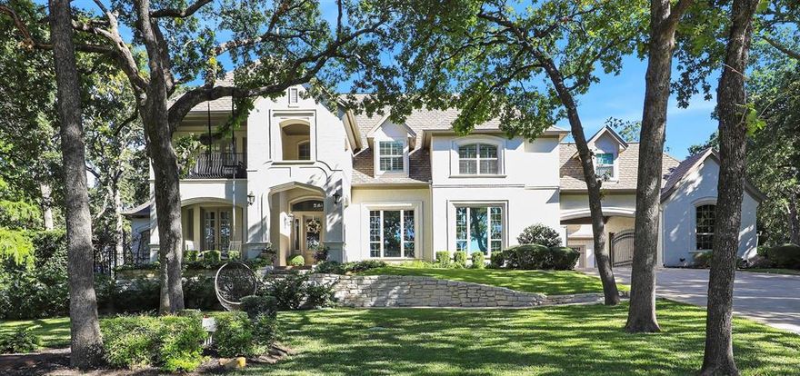 Welcome home to this stunning, fully updated dream home on a private 1 acre pie-shaped lot on coveted Stanhope Court. Impeccable curb appeal stuns as you drive up to this light and bright home with mature, lush landscaping. Beautiful design features at every turn as you enter this warm, welcoming home with soaring Entry and lovely Formal rooms with gorgeous backyard views. Private Executive Study to work at home. Step into the gorgeous white, updated Kitchen that is a chef or baker's dream. Spacious Breakfast room and Family room overlook the sparkling pool. Gracious Master and private Guest suite are down. Upstairs boasts 3 bedrooms, Game room with full wet bar & kitchenette, Media Room with 125 inch screen and projector, and Large walk out balcony off the Game Room. True Backyard oasis with sparkling pool (new in 2018) with laminar jets, roaring fire pit, mature trees, covered patios and tons of room for play! This home has it all with Savant Smart Home System, workshop in garage plumbed for a sink,  4 HVAC units (3 installed in 2022), new mortar and mastic in pool, new insulation in 2022, new full house generator and tons of storage!!!