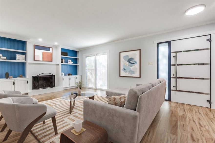 Step in to high end, modern finishes in this open-floor concept, move-in-ready condo nestled in the sought-after Canyon Creek subdivision. Owner occupied or as investment property, this three-story stunner offers a rare blend of contemporary design and functional
living, all within the coveted Plano ISD. First time-buyers? Great opportunity! With its prime location near UT Dallas, and just steps away from the II Creeks Plaza shopping center, Canyon Creek Country Club and golf course, Prairie Creek Park, iconic waterfall trail and more amenities, this home is a true urban retreat.
Boasting 3 bedrooms and 2.5 baths, this residence features an open-concept floor plan enhanced by sleek laminate flooring throughout, elegant quartz countertops that adorn the chef kitchen, wet-bar, all baths, even the fireplace-adding a seamless touch of spark. The large finished basement located in the lowest level expands your living possibilities with a wet bar, dedicated laundry room, and additional room ideal for a home office, media room or gym. Custom-built cabinets, pantries and closets throughout the home provide ample, stylish storage solutions. The outdoor private patio offers perfect space for dining and entertaining under the open sky. Book your tours today.