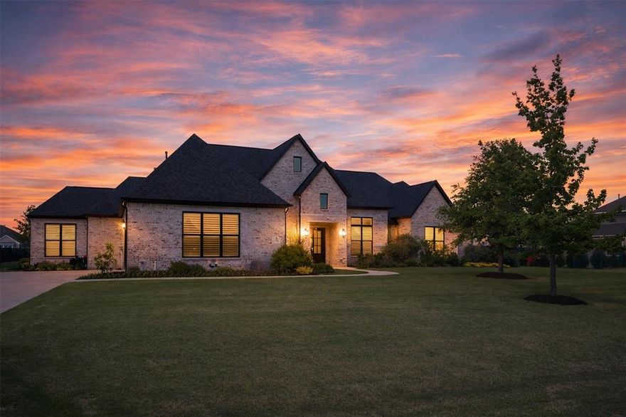Beautiful 4,551 sqft home on a 1.06-acre lot in Parker, TX with incredibly low taxes, offering the perfect blend of privacy and convenience just minutes from shopping and dining. Open-concept living with abundant natural light, a spacious living area, and a large kitchen designed for both everyday living and entertaining.

The primary suite features vaulted ceilings and a luxurious bathroom with exotic quartz countertops. All four bedrooms include en-suite bathrooms and walk-in closets, providing comfort and privacy for family and guests.

Additional features include a private office, formal dining room, game room, and a dedicated theater room, creating multiple spaces to work, relax, and entertain. Motorized shades in the living area and primary suite add a modern, convenient touch.

Enjoy a three-car garage, a large covered patio, and a backyard surrounded by mature trees offering shade and seclusion. With plenty of room to expand or add a pool, this property delivers a peaceful, estate-style setting with city conveniences just minutes away.