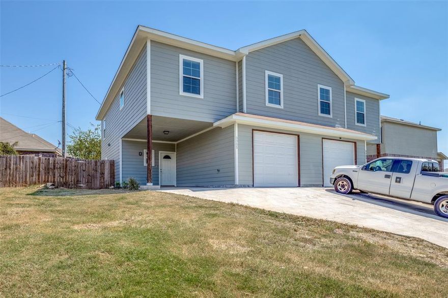 Spacious 4-bedroom, 2.5-bath half duplex available for lease! The first floor offers an open living and dining area with easy-to-maintain tile flooring, while all four bedrooms are located upstairs with comfortable carpet underfoot. The primary suite features its own bath, and the additional bedrooms provide plenty of flexibility for a home office or guest space. This home comes fully equipped with all major appliances, including a washer and dryer, making move-in a breeze. Schedule a tour today!