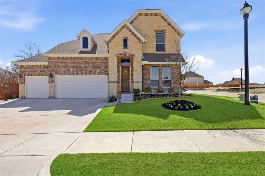 Welcome to 2708 Cascade Drive in the desirable Estates at Baker Park in Sherman, Texas. Situated on a spacious corner lot, this beautifully upgraded 4 bedroom, 3.5 bath home offers over 3,400 square feet of thoughtfully designed living space.

Better than new and move-in ready, the seller purchased in June 2025 and has since upgraded the home with marble countertops throughout, a French Arabesque backsplash, and rich hardwood flooring that elevate the main living areas beyond typical builder finishes.

The open concept layout is filled with natural light and designed for both everyday living and entertaining. The living room with fireplace flows seamlessly into the chef’s kitchen featuring a large island, gas cooktop, double ovens, and abundant cabinetry.

The flexible floor plan includes two primary suites, a dedicated home office, game room, and media room—ideal for multigenerational living, guests, or working from home.

A three car garage provides ample space for parking and storage. The corner lot adds extra curb appeal and outdoor space within this sought after community.

Located within walking distance to Sory Elementary and minutes from Herman Baker Park with trails, fishing, and green space. Convenient access to Highway 75, Highway 82, and FM 1417 for easy commuting.

This upgraded Sherman home offers space, style, and location without the builder wait.