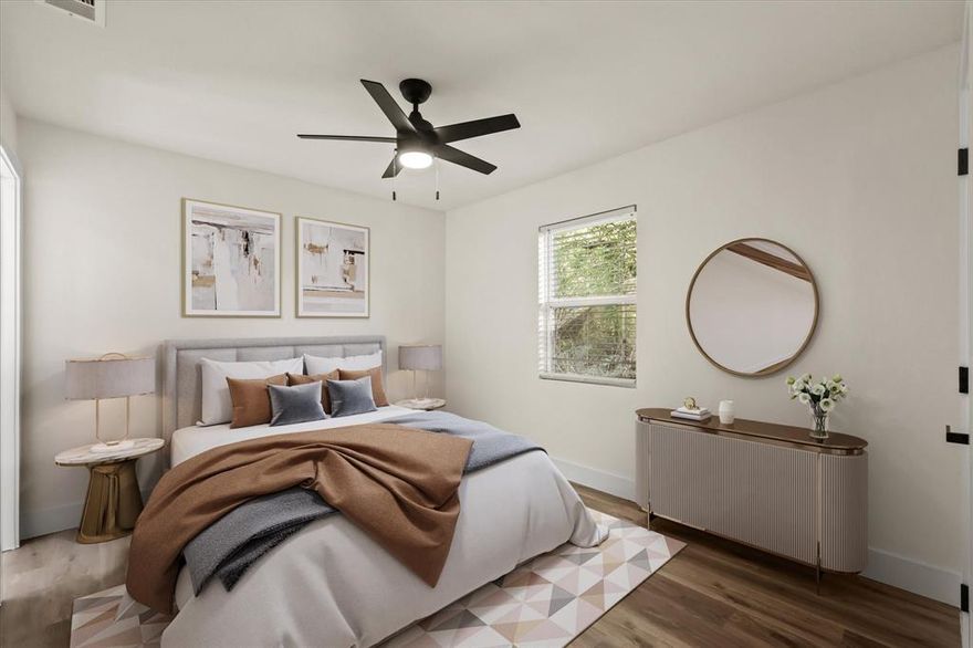 This expansive lot 90x140 12,248 sq.ft., offers ample space for building, recreation, and future development, providing endless possibilities for your vision. Nestled on a secluded street. Fully Renovated Home on an oversized lot in the established Goldmine subdivision, It blends classic Dallas charm with modern updates. Goldmine is a welcoming community known for tree-lined streets and sidewalks that invite evening strolls with neighbors. Inside this renovated home, 3 bright bedrooms and 1.5 baths are accented by brand-new finishes and fresh paint. Major systems have been replaced – roof, electrical, HVAC, and water heater – so the next owners can move in worry-free. In fact, the new roof not only protects the home for years to come but also improves energy efficiency and boosts curb appeal. First-time buyers will appreciate the peace of mind these upgrades bring, along with the home’s welcoming vibe. Inside, the open layout is bathed in natural light, highlighting beautiful quartz counter tops and wood floors. Stylish finishes and a neutral palette mean you can entertain friends easily or enjoy cozy family nights. With the heavy lifting already done, you can move right in and start enjoying an upgraded lifestyle. Don’t miss your chance – homes this turnkey rarely hit the market. Schedule a tour today and see why 5166 Lauderdale Drive could be the next chapter in your story.