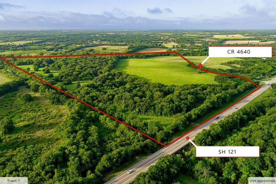 Gorgeous 88.155 ACRES of family land for sale just minutes from Trenton. Possibilities are endless with ample road frontage on FM 121 and CR 4060. Hard corner possibilities. Come escape the hustle and bustle of the city.