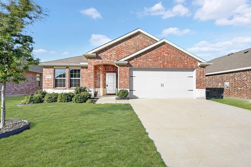 Beautiful 3-bedroom, 2 bath home in a desirable, easily accessible location.  Walking distance to Collin College and directly across from local grocery and convenience stores. Plus, you’re only 2.3 miles from the Lake Lavon boat ramp—perfect for weekends of boating and fishing! Inside, you’ll love the open floor plan and split-bedroom layout. The spacious kitchen features granite countertops, shaker-style cabinetry, stainless-steel appliances, a walk-in pantry, and a large island overlooking the dining and living area. A back wall of windows fills the space with natural light and opens to the private, covered patio and backyard—ideal for relaxing or entertaining. Recent updates include new interior paint, upgraded guest bathroom, and stylish wall accent upgrades that add warmth and character throughout. Additional highlights include luxury vinyl plank flooring for easy maintenance, a custom storage system in the utility room, and an oversized garage with built-in storage and room for a deep freezer or second refrigerator. Smart-home technology, energy-efficient windows, gutters, and an extended covered patio round out this well-maintained home.  Move in ready.  Located just minutes from historic downtown Farmersville with its local dining, shopping, and small-town charm—a combination of convenience and community. Great location, great neighborhood—smart town living at its finest.  Do not wait, lease this amazing home and make it your home for the Holidays.  Showings to start from Saturday, November 29,2025.