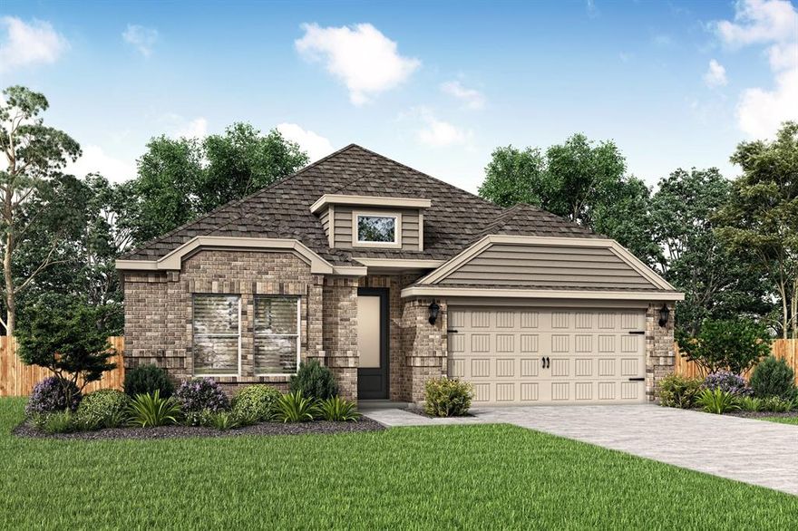 The gorgeous Erie plan is located within the family-friendly community of Vista West. This new one-story home features an open floor plan complete with 3 bedrooms and 2 full baths. Interior features of the Erie include energy-efficient appliances, granite countertops, designer wood cabinets and two-inch faux-wood blinds. The Erie showcases a grand master suite complete with a large walk-in closet, as well as a fully fenced back yard with a covered patio and front yard landscaping.