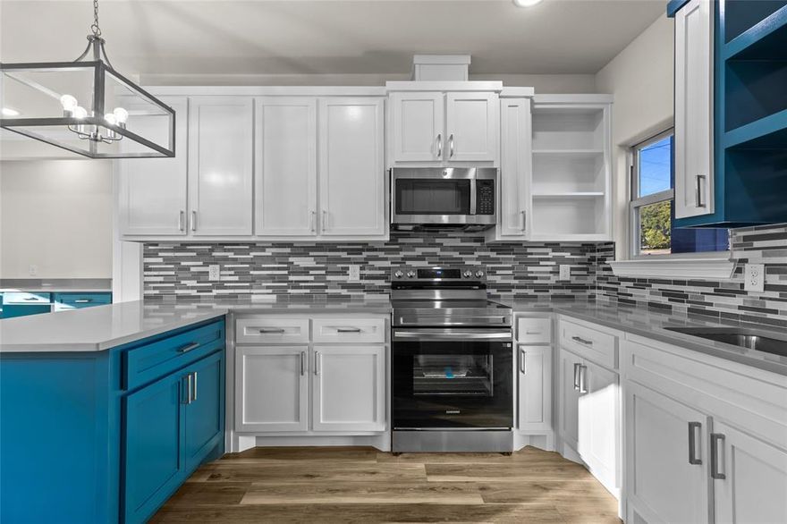 Beautiful New Build Minutes from Downtown Weatherford!

Welcome to this stunning new construction home featuring 3 spacious bedrooms, 2.5 bathrooms, and a 2-car garage, perfectly situated just minutes from downtown Weatherford, Weatherford College, shopping, dining, and major highways.

Step inside to an open-concept layout designed for modern living. The kitchen boasts stainless steel appliances, abundant counter space, and ample cabinet storage, making it perfect for cooking and entertaining. Wood-look laminate flooring flows throughout the main living areas, while carpeted bedrooms offer comfort and warmth.

A built-in desk provides a convenient workspace for those who work from home or students needing a study area. Modern decorative lighting adds a stylish touch throughout.

Enjoy the outdoors on your covered patio overlooking an oversized lot complete with sod, sprinkler system, and a wood privacy fence. There’s plenty of room to add a pool or workshop, giving you space to make it your own.

Located in the highly regarded Weatherford ISD, this home combines comfort, convenience, and quality craftsmanship — everything you’ve been looking for!