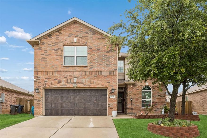 Welcome to 6341 Trinity Creek Drive, a well-appointed 5-bedroom, 2.5-bath home built in 2016 offering approximately 2,583 square feet of thoughtfully designed living space in a desirable neighborhood setting. This two-story residence delivers a functional layout with expansive living areas, flexible spaces, and modern upgrades that align with today’s most searched home features. The main living area is filled with natural light and flows seamlessly into the kitchen, creating an open-concept environment ideal for entertaining or everyday living. The kitchen is enhanced with upgraded butcher block countertops, ample cabinetry, and efficient workspace design that supports both style and functionality. Energy-efficient systems and a whole-home water filtration system add comfort and long-term value. The primary suite offers a spacious retreat complete with a large walk-in closet, a garden tub, and a separate walk-in shower. Secondary bedrooms are generously sized and provide versatility for work-from-home setups, hobbies, or guest accommodations. An upstairs game room adds additional flexible living space, perfect for recreation, media, or relaxation. Outdoor living is a standout feature, showcasing a beautifully designed backyard with a large patio ideal for gatherings, dining, or quiet evenings. Permanent outdoor lighting and customizable Govee lighting enhance the ambiance and curb appeal year-round. A security camera system adds convenience and peace of mind. Additional highlights include an upstairs utility room, smart layout separation between living and private areas, and modern systems that support efficiency and ease of ownership. Located with convenient access to major routes, shopping, and dining, this home offers a strong combination of space, updates, and lifestyle appeal for today’s buyers.