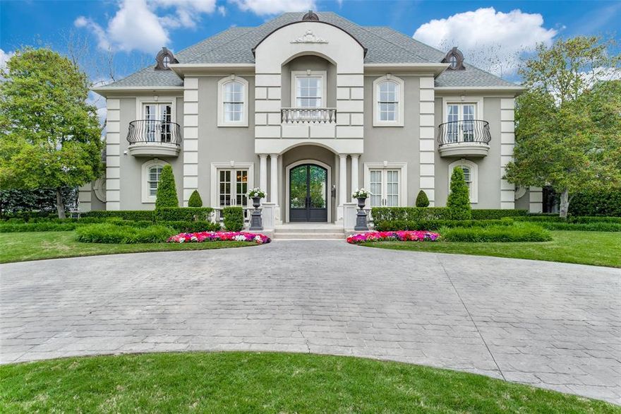 Beautiful Cypress lined frontage on a quiet street,  leads to a meticulously maintained European inspired home. Light filled living spaces with high ceilings and professional lighting throughout.  Chef inspired  island Kitchen w gorgeous granite,Viking appliances,  warming drawers, Sub zero's. Whole home sound system!  Private attached cabana w french doors! 2 powder baths down! 2 laundry rooms! 2 bedrooms down!  2 staircases! Tall solid core doors! French doors that open to the pool w raised spa, outdoor shower, and large grassy area! Wonderful primary suite w wet bar, sitting area, fireplace, and a separate 2 tiered cabinet filled closet. Beautiful front marble staircase leads to wonderful Dome lite landing flanked by 3 en suite bedrooms.  2nd floor is great for entertaining! Secluded fitness room. Open game room w french doors,  wonderfully finished balcony w ceiling fans & bead board ceiling, full media theater w comfy furniture,