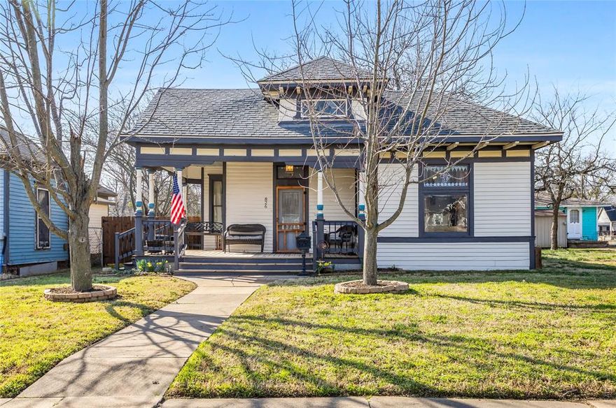 Are you looking for a 3 bedroom Victorian home in Denison, Texas near Downtown Denison that offers historic charm with modern amenities? 826 W Morton Street is located just blocks from award winning Downtown Denison and blends historic architecture with modern system updates! This 1910 single-story beauty offers 1,625 square feet of living space and the perfect blend of old world character and present day functionality, featuring updated plumbing, electrical, and HVAC! 

Approaching the home, the stained glass windows, mature landscaping, and a cozy wrap-around porch with swing set the scene for that first sip of morning coffee!

Inside, you will be greeted by the grand entry way flooded with natural light flowing right into the main living space. A decorative fireplace, built-in shelving, and tall ceilings instantly make you feel at home. The oversized dining room caters to any family gathering, and features original shiplap and more custom built ins. Offering function and flow, the galley kitchen comes complete with stainless steel appliances and a pantry for additional storage. The primary bedroom offers a custom closet system with room to spare while accommodating a king-sized bedroom set. Functionality continues with a bathroom just off of the primary, while the other is conveniently located for guests off of the main hallway. Two additional bedrooms offer more character, space, and tall ceilings. Outdoor enthusiast will be happy to find fenced backyard ready for a spring garden, ample space for an outdoor grill or firepit, and a workshop with electric providing an area for projects and tinkering. Off road parking is also offered in the rear of the home with quick and convenient alley way access. 

Own a piece of history, all while being zoned to Denison ISD and located just blocks from Downtown Denison. This home is sure to check all of the boxes at an affordable price!