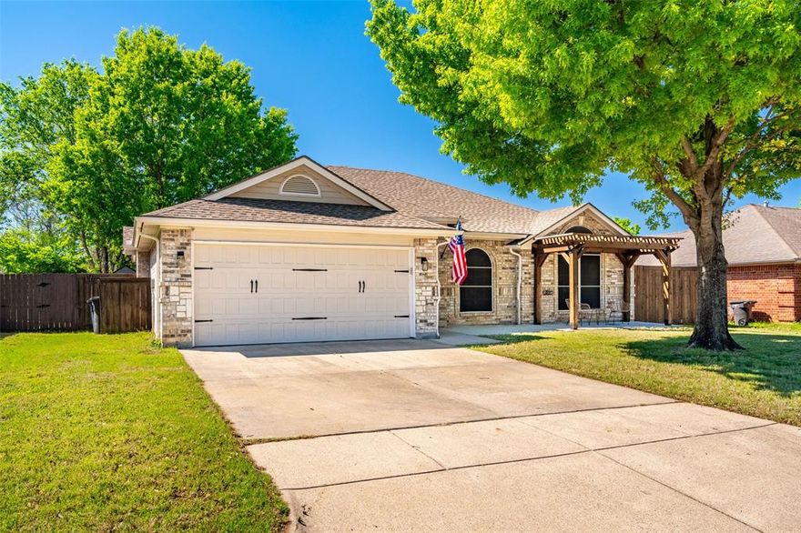 SHOW STOPPER! Beautifully maintained and meticulously remodeled, this charming home in this highly sought after River Trails community is truly move in ready. From the moment you arrive you will notice not one room has been overlooked or untouched with upgrades. This home screams of owner pride. Tucked into this lovely culdesac community, this home is full of upgrades and detail. The modern finishes are amazing yet hold to the cozy, warm space. Doors and fixtures enhance this home  with energy efficiency solar screens and energy efficient appliances leave this home comfortable year around. Great roof and maintained HVAC system make this home a true gem. Step outside to enjoy newly added front pergola for morning coffee and this amazing private back yard retreat for evening and oversized family and friend gatherings. You will not only enjoy this large backyard but also enjoy the green space behind this home.This home offers well designed rooms and enjoyment and functionality throughout. Ideally there is no HOA and it is located minutes from downtown Fort Worth. Home offers perfect balance and convenience to neighborhood living with convenient access to dining, shopping and entertainment. Close to city parks, walking trails and 20 min from amusement park. Zoned to highly regarded schools, this property stands out for both comfort and location. A TRUE MUST SEE!
