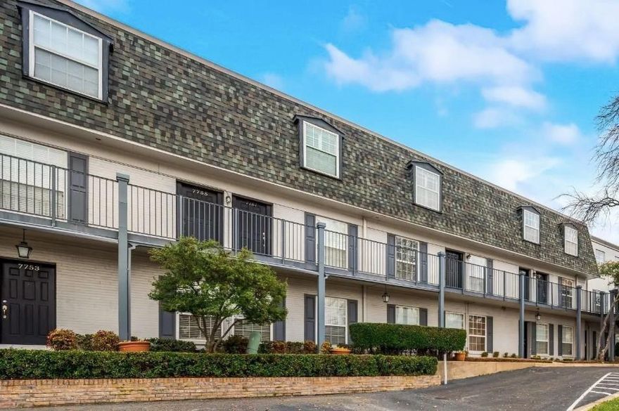 Stylish 1-Bedroom Condo in Prime North Dallas Location. Experience the perfect blend of comfort and convenience in this charming 1-bedroom, 1.5-bathroom condo nestled in the heart of North Dallas. This charming two-story unit offers a serene living environment with no upstairs neighbors, as it occupies the second and third floors of the building. The open floor plan boasts a comfortable living area with vinyl flooring, ideal for both relaxation and entertaining. Equipped with a refrigerator, dishwasher, disposal, electric stove, and microwave, the kitchen is ready for all your culinary adventures. Enjoy direct access to the community pool, laundry facilities, and reserved carport. The condo also offers rear access to the Northaven Trail, perfect for walking your pet, cycling, or rollerblading. HOA includes power, water utilities, security, and exterior maintenance, as well as minor interior maintenance. Come see it today!