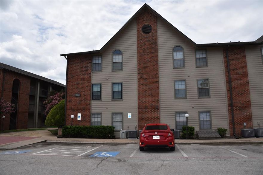 Welcome to this charming two-bedroom condo, featuring spacious bedrooms each with their own ensuite bathrooms and primary bedroom with a walk-in closet. The bedrooms offer a comfortable size, perfect for relaxation and privacy. Enjoy cooking in the efficient galley kitchen, which opens to a cozy dining area ideal for casual meals. The nice sized living area provides plenty of space for entertaining or unwinding after a long day. Flooring includes a combination of plush carpeting and durable linoleum, blending comfort with easy maintenance. New Anderson windows! Replaced Electric panel. See transaction desk for information. This well-designed home offers a great balance of functionality and comfort. Very convenient for North Texas and-or TWU students, but not limited to student living. Pets are not allowed, with the exception of Service Animals or ESA with all documentation to be approved through the management company. ***Mandatory Management through Adami Realty for ALL Investor Units AND any roommates for owners having children other than their own in their units*** This condominium community is unwarrantable.