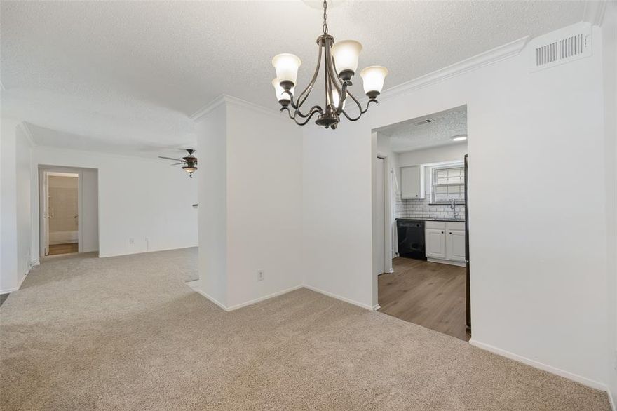 Tucked inside the gated community of Prestonwood Green Condominiums, this beautifully updated first floor condo offers both comfort and convenience in a prime North Dallas location. Freshly painted with new flooring throughout, the space feels light, bright, and move in ready. Large, newer windows bring in an abundance of natural light, creating a warm and inviting atmosphere.

The functional layout is complemented by everyday conveniences, including a washer, dryer, and refrigerator, all included, making this an easy choice for a lock and leave lifestyle or low maintenance living. Covered parking adds an extra layer of ease.

Ideally situated just minutes from Preston Road and the Dallas North Tollway, with quick access to dining, shopping, and all the energy of Belt Line, this location puts everything you need right at your fingertips. 

HOA includes Water, Trash, Sewer.