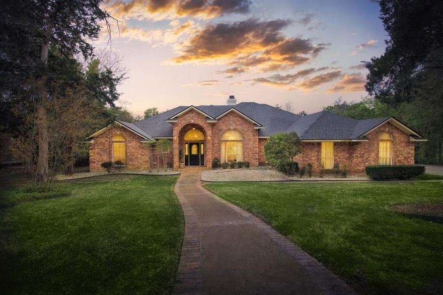 Timber Ridge is an upscale, established community in Lorena, located in an area so convenient to community amenities and businesses that it is almost Woodway. Yet from the moment you turn onto the street, you are immediately surrounded by a beautiful wooded setting that offers the feel of a country retreat on the outskirts of town.

With a traditional, classic layout featuring a true foyer, formal dining room, and formal living room just inside the entry, the home transitions to a more open-concept design in the back, where the kitchen opens to a large family room or den. Elegant touches throughout—such as decorative mantels, built-in shelving and cabinetry, and a cocktail bar—highlight the home’s thoughtful and refined design.

This single-story home offers two bedrooms on the left side, including the primary suite and a full hall bath. On the opposite side, there are two additional bedrooms and another full bath off the family room. A three-car garage provides ample space for both residents and guests.

The lot and setting truly set this home apart. Situated on over half an acre, the gently rolling lawn is shaded by mature, stately trees, creating an ideal outdoor living environment. A large deck extends the living space outdoors, perfect for dining and entertaining.

This is a rare opportunity to own a home in a highly desirable community, all on one level, set on a spacious, usable, and beautiful lot.