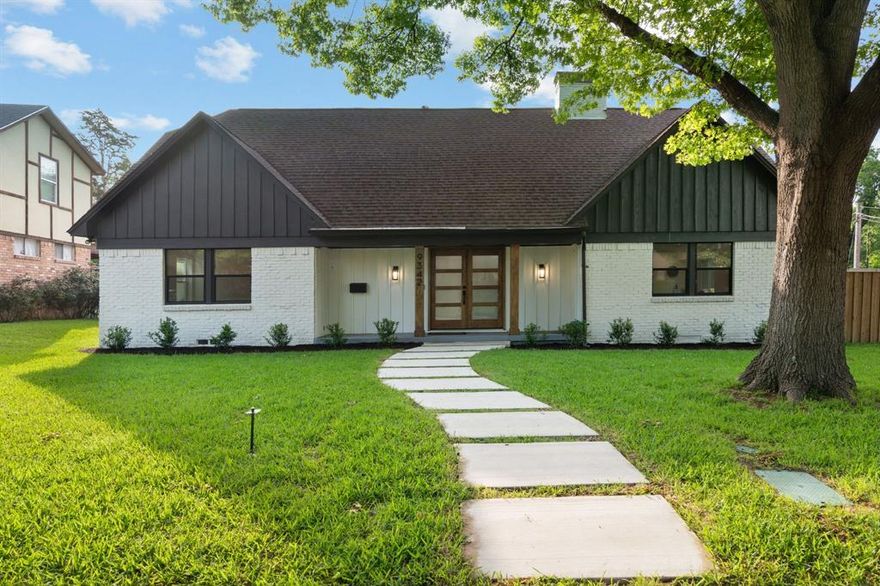 Most homes in this part of East Dallas were built in an era of closed-off rooms and chopped-up layouts. This one threw out that playbook entirely.

9342 Springwater near Casa Linda has been completely reimagined from the studs out — new electrical, new plumbing, new ductwork, new staircase, new fences — with a wide-open floor plan that feels nothing like its neighbors. The result is a 4-bedroom home that lives as modern and functional as anything built today.

The layout is thoughtfully designed for real life: the primary suite and a second bedroom are both located downstairs, making this home ideal for multigenerational living, guests, or anyone who needs a dedicated main-floor office. Two additional bedrooms and a loft flex space sit upstairs. Three living areas give everyone room to breathe.

The redesigned kitchen is a genuine showstopper — white shaker cabinetry, quartz countertops, gas cooktop, and stainless appliances that anchor the open main living space. Bathrooms have been fully modernized to match. Wide-plank hardwoods and a brand-new statement staircase carry the design language throughout.

Outside, the oversized interior lot delivers a large fully fenced backyard plus a rare separate fenced sideyard — the kind of private outdoor space that's nearly impossible to find in Dallas proper. Covered patio, 10-zone irrigation, custom glass-and-wood double doors, epoxy garage floors, security system.

Casa Linda. White Rock Lake. Lakewood dining. East Dallas at its best — fully rebuilt for what buyers actually want.