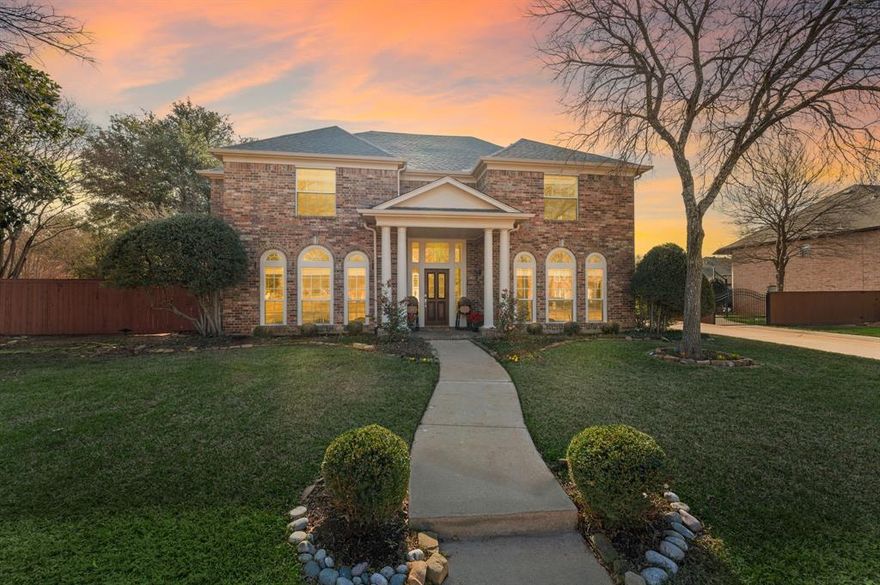 Discover timeless colonial elegance paired with modern comfort in this beautifully updated home located in the desirable Myers Meadow community, offering convenient access to shopping, dining, schools, and everyday amenities. This move-in ready home has been thoughtfully updated throughout and reflects pride of ownership at every turn.

Designed for everyday living and entertaining, the home is filled with abundant natural light from numerous windows, creating a bright and welcoming atmosphere. The fully remodeled kitchen showcases quartzite countertops, a quartzite backsplash, double-bowl sink, and new premium appliances, along with updated cabinetry and fixtures—providing both style and function for daily use and gatherings.

Fresh interior paint, new carpet throughout, updated lighting, and upgraded plumbing fixtures elevate every space and give the home a clean, modern feel. The primary bathroom features quartzite countertops and a dedicated makeup vanity, offering both comfort and convenience. Additional improvements include a well-designed laundry room and brand-new 2024 HVAC systems, enhancing energy efficiency and year-round comfort.

All bedrooms feature walk-in closets, including an exceptionally large primary walk-in closet with generous storage. The flexible floor plan includes a private downstairs suite with a full bath, ideal for guests, extended stays, or multigenerational living. Upstairs, a spacious and versatile room offers excellent flexibility for a playroom, home learning area, or creative space.

Situated on a corner lot, the expansive outdoor area provides a peaceful setting with mature, hard-to-find trees offering seasonal beauty. The backyard offers ample space to add a pool while still allowing room for outdoor entertaining and recreation.

Schedule a private showing to experience the space, comfort, and extensive updates this home offers.