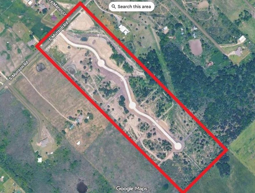 New residential subdivision comprised of 14 lots.  Ranging from 1.5ac to 2.6ac.  Water and electricity at the street curb, septic system for sewer.   Developer is also a home builder. Mandatory HOA with restrictions on animals and exterior materials.  Separate garage or storage is OK if similar to house architecture.  Minimum home size is 2500sf living plus a 2-car garage.  Owner is offering buyer options like: limestone retaining walls, add a stock pond, or discount of interest rate on a construction loan).  Lot prices fluctuate based on size, topography.  Builder has plans to build two homes to launch off the subdivision (lots 13 and 14).  Both of these homes will be over 3000sf living area and offer a 3-car garages.  Lot 10 is 1.50ac lot.