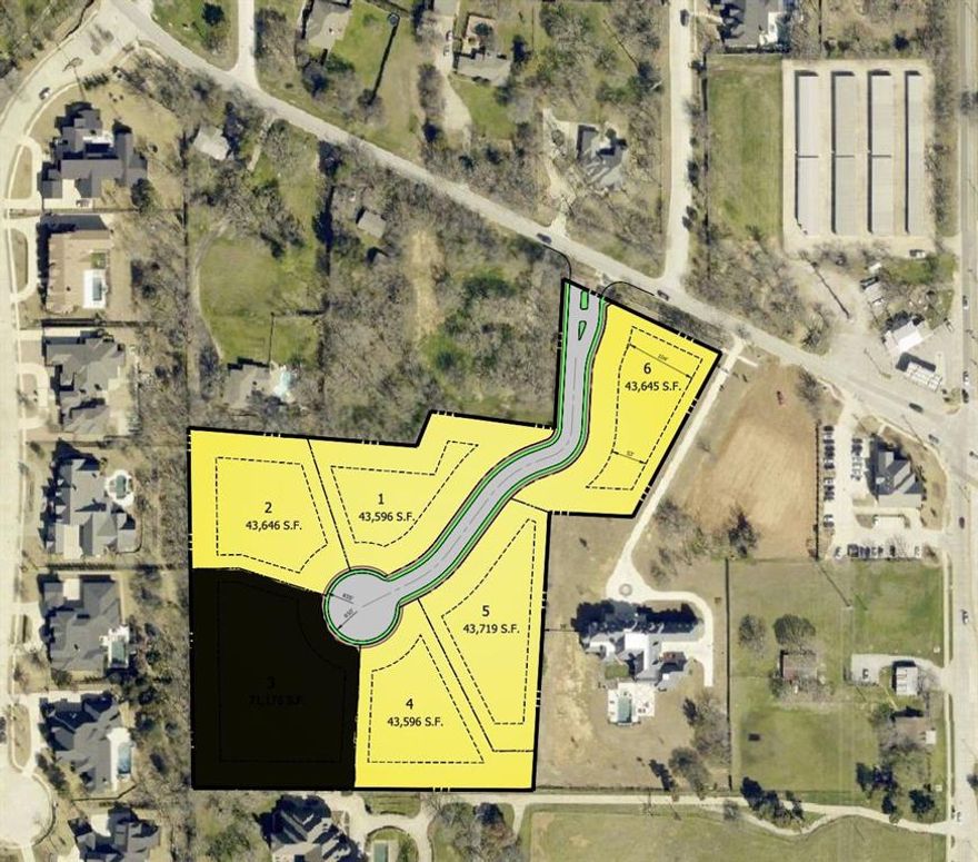Preliminary Plat approved by City and neighborhood will be GATED! Build your custom luxury estate on one of Southlake’s most exclusive pieces of land. Located in one of North Texas’s most prestigious and sought-after communities, this 5.009-acre or 218,202 SF homesite at 2080 E Dove Road (Lots 1, 2, 4, 5 & 6) offers a rare opportunity to secure a sprawling property in a private enclave of only five expansive lots—each over an acre.

Perfect for a custom luxury home, this exceptional estate-sized parcel provides endless design possibilities, including room for a grand residence, guest quarters, pool, tennis or pickleball courts, and lavish outdoor living spaces. The property sits within a quiet interior cul-de-sac, offering tranquility, exclusivity, and the feeling of a true estate retreat.

With limited buildable land remaining in Southlake, large private lots like this are increasingly rare and highly desirable—making this a valuable long-term investment as well as a dream lifestyle opportunity. Deed restrictions and curated design guidelines (currently being finalized) ensure architectural excellence and protect the integrity and value of the neighborhood. Bring your own luxury builder and create a one-of-a-kind legacy residence. A constructed luxury home is available for purchase—contact the listing agent for details.

Residents of this premier location enjoy the renowned Carroll ISD schools, award-winning parks and trails, and upscale shopping, dining, and entertainment at Southlake Town Square. With easy access to DFW International Airport, Dallas, Fort Worth, and major commuter routes, this property offers convenience without compromising privacy or prestige.

This is more than land—it’s an opportunity to build a timeless estate in one of Southlake’s most coveted locations. Subject to city approval; previous approval issued.