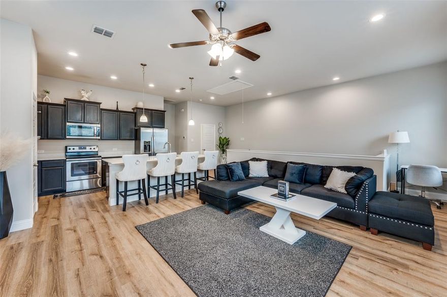 Welcome to 1926 Bel Air! This home offers a modern, elegant look coupled with a functional, open layout, and a fantastic location - built in 2020. It can also come fully furnished! Drive through the charming neighborhood and up to the home with a fantastic front elevation. Enter the property to find the guest bedroom on the bottom floor, ensuite bathroom, and the laundry area (washer & dryer included). Walk up the stairs to a wonderfully open space that floods with natural light. The kitchen and living room here offer a spacious feel with the tall ceilings. Finishes in the kitchen are extremely tasteful. The primary bedroom is so inviting, and you'll be happy to retreat to this space. Now let's talk about the great location! The home is located between Dallas and Fort Worth, so you can get to either quickly. There is also plenty of entertainment within such a close proximity. Catch a football game at AT&T Stadium or baseball game at Globe Life Field. Six Flags and Hurricane Harbor are both within 10 minutes. The DFW airport is only 15 minutes away. You have multiple choices to do your grocery shopping with Kroger, Whole Foods and Walmart Supercenter with a 10 minute drive. There are plenty of dining options within a short drive as well. The list goes on as to how convenient this location is! Come see this one quickly, it won't last long!