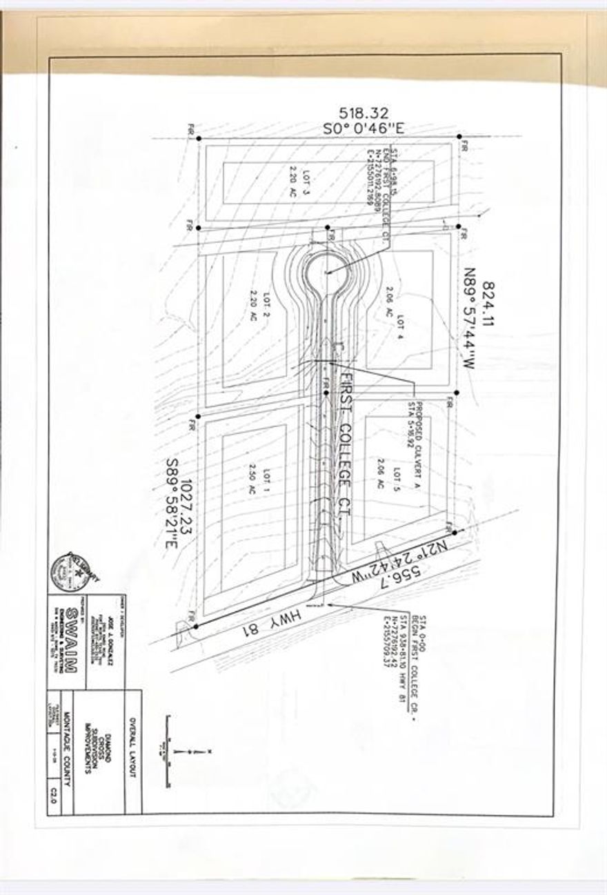 This property is nestled 7 minutes north of the city of Bowie, Texas. Diamond Cross has endless possibilities for country living near the city. This 2-plus-acre lot offers a wonderful, clean canvas to design and build your dream home!  The lot is snuggled in a cul-de-sac to provide a private location to live. A great location to bring your animals to a flat, beautiful pasture. There are 4 lots available to choose from, don't miss out on bringing your vision to life!