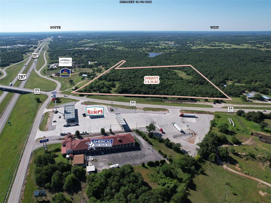 Well located commercial site with high visibility and frontage to State Highway 59. Ideal uses would include commercial or residential development, personal use, or investment.