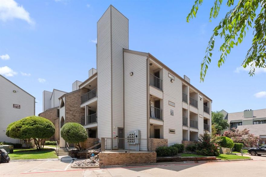 Welcome to this beautifully maintained corner unit condo, perfectly positioned next to the community pool, tennis court, and mailboxes for ultimate convenience and lifestyle ease. Built in 2019, this modern 2-bedroom, 2-bathroom home offers a smart layout and thoughtful upgrades throughout. Step inside to discover an open living area featuring an electric fireplace and access to two private balconies, ideal for relaxing or entertaining. The primary suite features a spacious layout and a luxurious Jacuzzi tub, providing a serene retreat for you. Enjoy the bonus of two outdoor storage areas, perfect for seasonal items or extra gear. The condo includes one assigned parking space. The HOA covers water, trash, sewer, and exterior insurance. Located just minutes from Walmart, Sam’s Club, Target, Academy, and so much more, plus quick access to I-75 via Northwest Highway, this condo offers unbeatable convenience in North Dallas. Whether you’re a first-time buyer, investor, or looking to downsize, this move-in-ready home checks all the boxes!