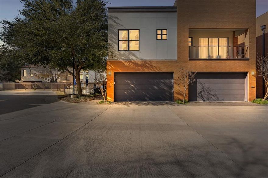 Discover the perfect blend of style and convenience in the cultural heart of Fort Worth with this stunning corner townhome. Situated next to the pool and featuring one of the largest backyards in the community, this home offers urban living at its finest. The expansive two-story windows flood the space with natural light, enhancing the home’s open and airy ambiance.

The interior showcases farmhouse-inspired charm with a full shiplap accent wall in the living and dining area, seamlessly connected to the open kitchen. Equipped with stainless steel KitchenAid appliances, granite countertops, and custom lighting and fans, the kitchen is both functional and stylish. Upgraded flooring throughout includes wood-look tile downstairs and in wet areas, with rich hardwoods upstairs.

The extra-large owner’s suite is a private retreat, complete with an updated double vanity, a stone floor shower, a luxurious six-foot soaking tub, and ample storage. A custom closet system adds an extra touch of luxury. The second bedroom is equally impressive, offering a full bath, custom Elfa shelving.

Step outside to an entertainer's paradise, featuring a double patio, a full outdoor kitchen, and a gated side yard perfect for relaxing or hosting gatherings. The oversized two-car garage provides additional convenience, while the unbeatable location places you close to Trinity Park, shopping, dining, and the vibrant W 7th district.

This home is a rare find, combining exceptional design, thoughtful upgrades, and an unbeatable location. Don't miss the chance to make it yours!