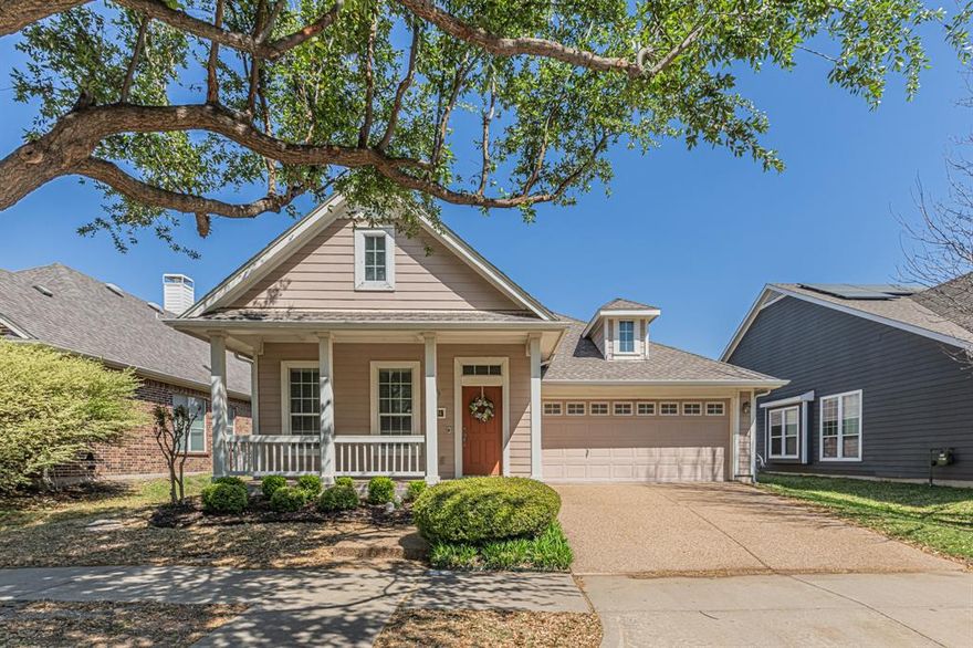 Welcome to your new home in McKinney!! This meticulously kept 3 bedroom, 2 bath is the perfect starter home for 1st time buyers. Nestled in the coveted Village Park, this charming house has a welcoming porch where you can sit and people watch. Enjoy family gatherings in the dedicated dinning room with easy access to the breakfast nook in the kitchen. Plenty of cabinet space, spacious granite counter tops and a prep island makes food preparation a breeze. The living area has high end carpet and cozy fireplace to gather around. The primary suite offers a en suite bathroom with a soaking tub, separate shower, dual vanities, and walk-in closet. The backyard has covered patio for barbecuing or just relaxing with cold drink after a long day.  Just minutes from Hwy 75, Hwy 121-SRT, downtown McKinney, Village at Allen, and Fairview Town Center. Highly sought-after Lindsey Elementary in Allen ISD is just a short walk away, and the neighborhood features multiple parks, three playgrounds, walking trails, a sparkling community pool, and a stocked private pond.