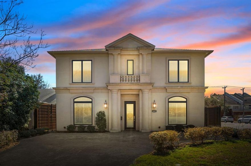 Stunning transitional-open concept living in University Park with custom elegant staircase, and abundance of natural light beaming! The distinguished naval blue wall of built-ins invites you to the office from home.  The kitchen envelopes you with gorgeous marble countertops and a large island opening to the living room and breakfast areas for seamless entertaining! The living area opens to the outdoor patio with a built-in grill and electric gate that opens to a lovely public park. There are 5 bedrooms, one is downstairs, 5 full baths, 2 half baths, and too many attributes to mention.  The elevator effortlessly brings you to the upstairs master retreat with a gorgeous spa bath including a rainfall shower, soaking tub, separate vanities, and two large closets. The upstairs entertaining area boasts  wet bar and utility room is a dream. You do not want to miss the opportunity that comes with spectacular schools and is less than a mile from the Holmes Aquatic Center within Curtis Park!