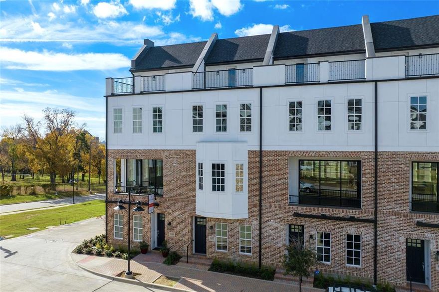 UNDER CONSTRUCTION FOR MOVE-IN MARCH, 2026! Experience elevated living in this exquisite 3-bedroom, 3.5-bath townhome by InTown Homes, thoughtfully designed for both luxury and entertaining. The main living area is bathed in natural light, boasting soaring 12-foot ceilings, elegant 5-piece crown molding, and a 10-foot sliding panel door that opens to a private balcony. The gourmet kitchen features Fisher & Paykel appliances, sleek quartz countertops, a designer tile backsplash, and upgraded stacked cabinetry for a polished look. The primary suite is an ideal space to unwind, complete with a spa-inspired bath offering a drop-in tub, walk-in shower and an expansive walk-in closet. Sustainable engineered hardwood floors throughout add warmth and sophistication, while the rooftop terrace serves as the perfect venue for hosting guests. Located near the Dallas Medical District and Oak Lawn, this home provides unparalleled convenience with easy access to major thoroughfares and vibrant neighborhoods. For a limited time, well-qualified buyers may receive a fixed interest rate as low as 4.99% through one of InTown Homes’ preferred lenders. PLEASE VISIT THE MODEL HOME AT 4601 GREENBOROUGH LN FOR ALL OPEN HOUSES.