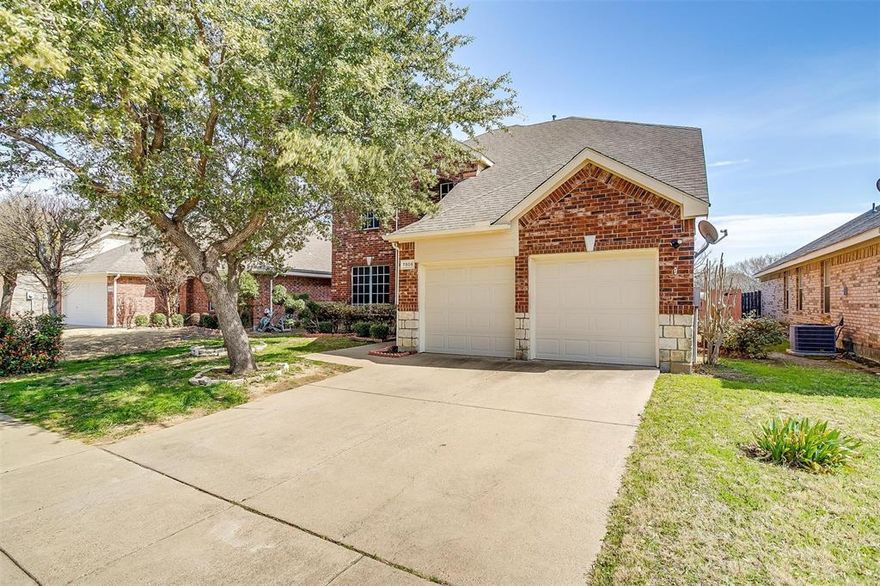 Welcome to 7808 Quiet Waters! NEW HVAC August 2025!! Beautiful 4-bed, 2.5-bath, 2-story home located on the Island of Enchanted Bay with water views and direct canal access to Lake Arlington through a private back gate. Open-concept kitchen, living, and dining area perfect for entertaining. Front flex room can be used as formal dining or office. Primary suite downstairs; 3 bedrooms and secondary living area upstairs. Private 2nd-floor balcony with lake views. Home features brand new carpet upstairs (July 2025, fresh interior paint (July 2025), new roof (2019), and new hot water heater (2019). Move-in ready! Quick access to I-20 & Loop 820; 15 mins to Downtown Fort Worth and close to Arlington shopping, dining, and entertainment.