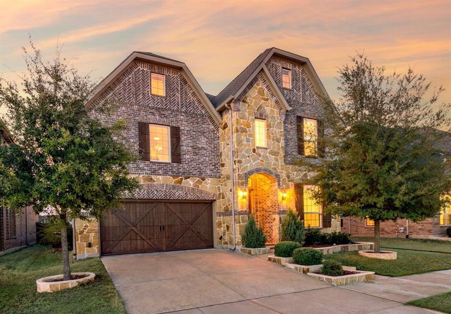 Welcome to The Estates at Bear Creek, an exclusive gated community offering elegance, comfort, and unbeatable convenience in the heart of the Metroplex. This stunning one-owner, like-new 2018 home features 5 bedrooms, 4.5 baths, TWO FIRST FLOOR PRIMARY SUITES, a private office with french doors, a game room, media room, and a covered patio.

Step inside to 18-foot ceilings, vaulted details, crown molding, and large windows that fill the home with natural light. Engineered wood floors flow throughout the main living areas, with tile in all wet spaces and plush carpet in the bedrooms for added comfort.

The gourmet kitchen offers a large island, granite countertops, stainless steel appliances, a 5-burner gas range, double oven, and a walk-in pantry. The breakfast nook overlooks the family room and north-facing backyard, creating a warm, open space perfect for everyday living and entertaining.

The main primary suite includes a jetted tub, separate shower, and oversized walk-in closet. This home is Energy Star Certified with a tankless water heater, 16 SEER HVAC, radiant barrier, smart thermostat, and is a WiFi Certified Smart Home powered by Amazon Alexa. Additional highlights include an EV charging station and a whole-home water purification and softener system.

Located on a premium lot within a gated community, residents enjoy a resort-style pool with an extended swim season (AprMay–Oct), fire pit, gazebo, and walking trails connecting to nearby neighborhoods and the upcoming Watercolor entertainment district. Just 10 minutes from DFW Airport and close to dining, shopping, parks, TX-183, TX-360, and TX-121.

Back on market—no fault of the seller or home!  All previously requested minor repairs have been completed by licensed and insured professionals, with paid invoices available. This home has been thoughtfully prepared and is truly move-in ready.