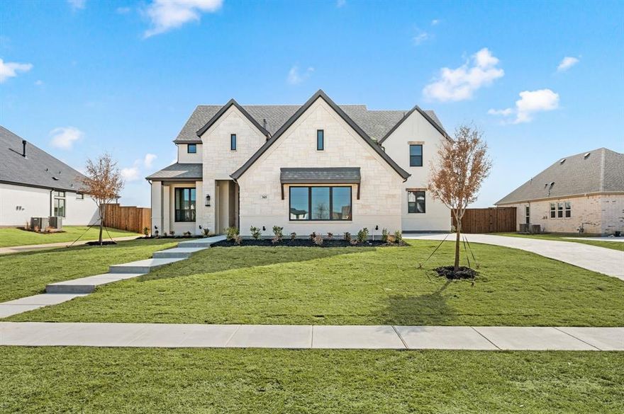 Welcome to your dream home—where luxury meets functionality. Upon entering, you're greeted by the open great room just off the foyer. This open living area features a wall of slider glass doors. This custom-designed residence boasts an open-concept layout, seamlessly connecting the expansive family room, gourmet kitchen, and elegant dining area—all overlooking the oversized covered patio with an inviting outdoor kitchen, ideal for year-round entertaining. Additionally, this home has a media room, directly off the family room.

The owner's suite occupies its own private wing on the left side of the home, offering serene views of the lush backyard. The spa-inspired owner's bath features a large walk-through shower, a freestanding soaking tub, dual vanities, and a spacious walk-in closet that conveniently connects to the laundry room. 

On the opposite side of the home, you'll find the study with beamed ceiling, 1st floor secondary bedroom, perfect for guest or mother in-law suite. 

On the second floor of this home, you will find a large gameroom-loft area, perfect place for the kids to hand out, and 2 additional secondary bedrooms.

This exceptional home is scheduled for completion soon —a perfect blend of thoughtful design and high-end finishes awaits.