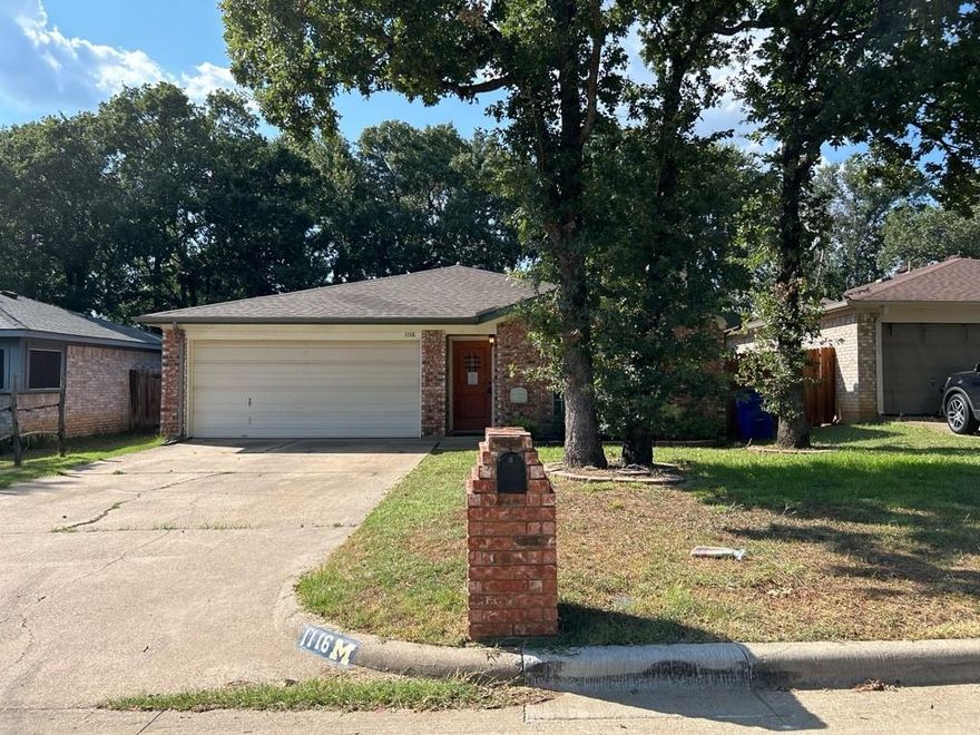 Welcome to 1116 Hidden Creek Dr, Mansfield, TX 76063, a beautiful one-story 3 bedroom, 2 bathroom home with 1,404 sq. ft. of comfortable living space. The family room, featuring a cozy fireplace, creates a warm and inviting atmosphere. The kitchen is a chef's delight with an electric range and oven, built-in microwave, and dishwasher. The primary bedroom offers a walk-in closet and a bathroom with double sinks. Enjoy outdoor living in the fenced backyard with a covered patio. Additional features include a 2-car garage and a separate utility room with full-size washer and dryer connections. Located within walking distance of Legacy High School and Mary Jo Sheppard Elementary School in the Mansfield ISD.

SUBMIT A RENTAL APPLICATION and READ RENTAL CRITERIA: Please see private remarks for more info about submitting a rental application and to read our rental criteria.