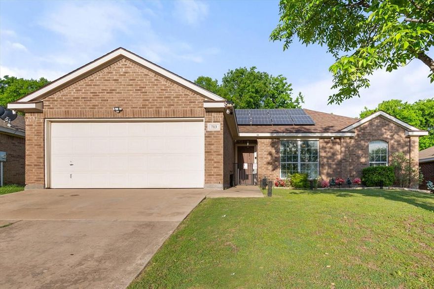 Charming and move in ready, this beautifully maintained 3 bed, 2 bath home offers over 1,200 square feet in the heart of Midlothian. From the inviting open concept layout to the spacious living area, this home is designed for both comfort and everyday living. You'll love the generously sized bedrooms, abundant natural light, and the pride of ownership throughout. Step outside to enjoy the large backyard complete with a privacy fence, perfect for entertaining, pets, or relaxing evenings at home. Additional features include energy saving solar panels and so much more. This home has been exceptionally well cared for, making it an easy transition into a place you'll truly love to call home. Conveniently located with quick access to highways 67 and 287, you'll be just minutes from grocery stores, restaurants, shopping, and all that Midlothian has to offer. This home has a lot to offer and more!