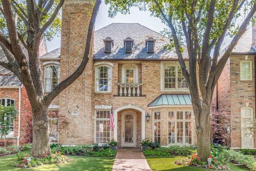 Zoned to Highland Park Independent School District - Boone Elementary.  Nestled in the prestigious Caruth Court Neighborhood, this beautiful and architecturally interesting home offers sophisticated and spacious living with minimal effort. The first floor showcases several refined entertaining areas centered around a wonderful and oversized courtyard, bringing the beauty and serene affects of nature into the home at almost every turn. The chef's kitchen complete with Thermador gas range opens to chic breakfast nook with an exposed brick wall and a wonderful family room. The first floor Primary bedroom overlooks courtyard and features HIS and HERS ensuite bathrooms and walk-in closets.  Two staircases or an elevator take you upstairs which boats a sizable and handsome office, 3 additional bedrooms, game-room nook and workout room.  For your cherished and seasonal items, a sizable temperature controlled storage room is easily accessible through office.  Centrally located and close to all the entertainment and shopping Dallas has to offer.  A Holms Aquatic Center pass may be purchased because it is a part of HPISD.