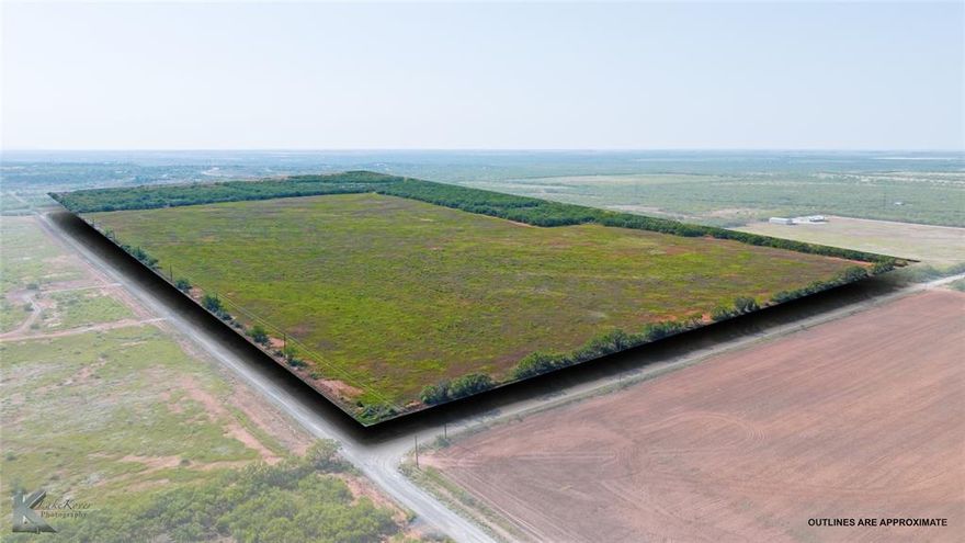 Just minutes from I20, Dyess AFB, and the Lancium project, this pristine 91.040 acre tract is the perfect mix of cultivation and pasture. With county road access, multiple gates, and approximately 4,130 feet of frontage, it’s easy to get to and offers flexibility for a variety of uses. The land features four tanks, three currently holding water along with abundant wildlife. Completely fenced with a brand new north boundary fence, this property is an ideal spot for a homesite, farm, ranchette, or recreational retreat, all while being close to Abilene conveniences. Agent related to sellers.