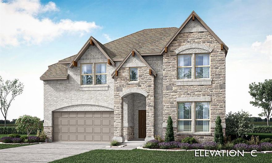 *4% Seller Contribution! Apply it toward closing costs or a rate buydown. Restrictions apply. See Community Manager for details.*NEW! NEVER LIVED IN. Coming Soon with an Expected June 2026 Completion. This Bloomfield Homes Violet IV floor plan offers 5 bedrooms, 4 full bathrooms, and a 2-car garage, designed for modern living and entertaining. The open-concept layout features soaring ceilings in the family room, centered around a dramatic floor-to-ceiling stone fireplace that creates a warm, elegant focal point. The deluxe kitchen is a chef’s dream with maple slate shaker cabinets, matte black hardware, and quartz countertops, complemented by an open flow into the main living areas. Quartz countertops continue throughout the entire home, offering a cohesive and upscale finish. Enjoy upgraded laminate wood-look flooring in main living areas downstairs, with upgraded carpet in all bedrooms for added comfort. An enclosed media room provides the perfect space for movie nights, while the large upstairs game room features open railing overlooking the family room, enhancing the home’s airy feel. The home makes a striking first impression with an 8’ front door, covered brick front porch, gutters, blinds throughout, and two front elevation uplights for exceptional curb appeal. Additional highlights include high ceilings, a thoughtfully designed layout for everyday living, and stylish finishes throughout. This home offers the perfect blend of comfort, functionality, and modern luxury—ideal for today’s lifestyle. Come visit Bloomfield Homes at Woodstone today to find your dream home.