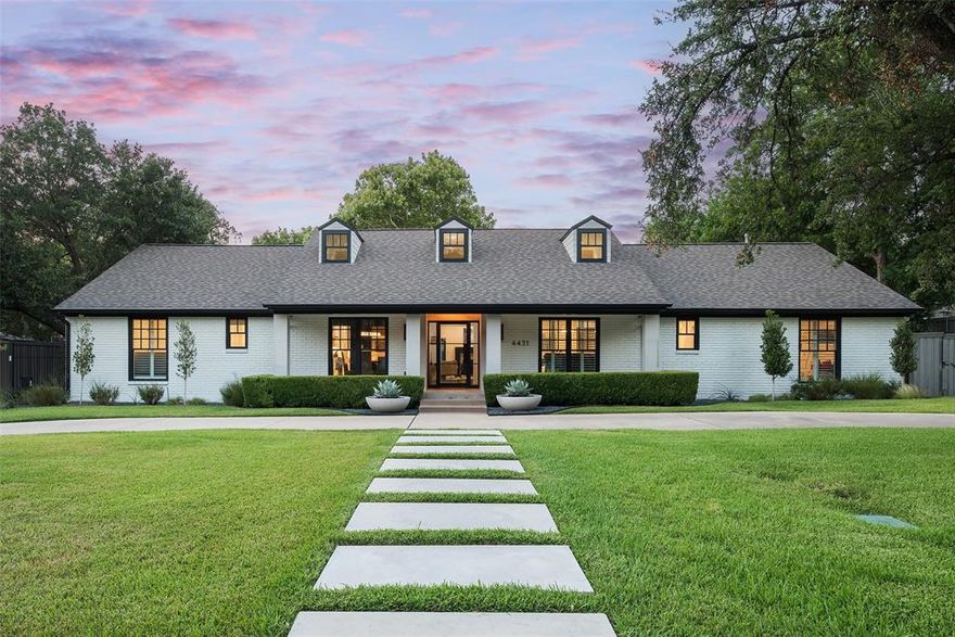 Discover this extraordinary updated ranch-style home that elevates living to new heights. Not one detail has been left untouched. This stunning property features an expansive outdoor oasis with a new pool, a spacious 340 sqft casita-pool house with full bath (sqft not included in sqft of home), covered outdoor kitchen, grill, pizza oven, fire pit, & an abundance of magnolia & new landscaping. Situated on a generous 125 x 130 lot, this 4-bedroom home boasts a perfectly designed split floor plan, guest suite & 3 bedrooms down with 2 bonus rooms up. The primary offers his and hers closets, a soaking tub, shower &  private access to the outdoor sanctuary. This transitional beauty has been reimagined with fresh paint & contemporary design inside & out. Walk to Hockaday School & enjoy the convenience of nearby Whole Foods, Central Market, DN Tollway, JCC, & excellent shopping & dining options. Make this rare gem yours!