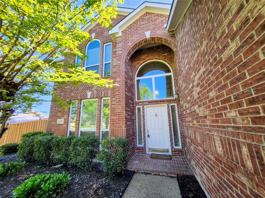 Amazing open floor-plan, cul-de-sac with an oversized lot and trees! Walking distance to Groves Elementary School. Main floor features a tall entry way with lots of natural light. whole house has a brand-new luxury vinyl flooring. Kitchen has ample countertop space, a gas cooktop, pantry, & breakfast nook. Formal dining room is off the kitchen, and can be use as an office or family room. Living room boasts tall windows and a cozy fireplace. Main bedroom, located on the first floor, is very spacious. Ensuite bath offers dual sinks, soaking tub, stand up shower and a walk-in closet. Half bath located on the first level as well. Secondary rooms are located upstairs but are not above the main bedroom for added quiet. Second level gameroom is a great place to relax and even has space for a pool table! Spacious backyard has a large deck, and plenty of room to run around.