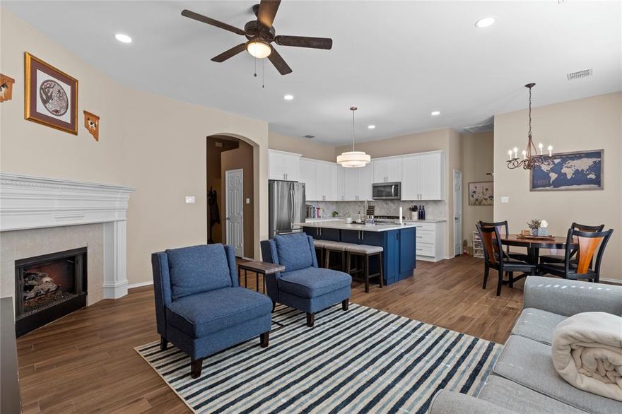 Beautiful West Allen home in Plano ISD with rounded archways & neutral tones is ready for you. This one story Custer Hill Estates home boasts an remodeled kitchen in ‘22 including new backsplash, quartzite counters, large kitchen island with extra cabinet space, seating area for stools & an oversized sink. Popcorn ceilings removed from all rooms except bedrooms giving the house a more modern look complete with recessed lighting in both living room & kitchen. Wood-look tile installed throughout except the bedrooms in '22. June ‘23, remodeled the secondary full bathroom complete with new bathtub, vanity, lighting, & hardware. A smart thermostat & some smart switches upgraded. Love instant hot showers?? A tankless water heater was installed in ’23. Solar panels are paid off producing over 6.2 MWh per year on average (~500-600 kWh avg per month) to save money on your electricity! Full roof replacement prior to closing! $2k consolation for carpet replacement in bedrooms.