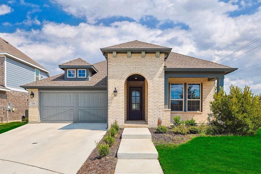 Available for an early December move in w- short term and flex lease options! Beautiful 4 bedroom, one-story home in Harvest community! Cable and internet included! This home has upgrades around every turn, including stunning luxury vinyl plank throughout the main living areas, tall ceilings, 4 spacious bedrooms, a dedicated study w- French doors, lots of windows and natural light, storage galore, and more. The designer kitchen is stunning with white cabinets, quartz countertops, a huge island, built in microwave and oven and a gas stovetop. The main living and dining spaces are perfect for the chef or entertainer with a huge kitchen overlooking living room with an inviting tile fireplace. The primary bedroom is tucked away from all of the secondary bedrooms, and has an en-suite bathroom with dual sinks, cozy tub, a separate shower and huge walk-in closet! The private backyard has a huge covered patio and plenty of space to play, entertain, and relax. Bonus features include solar panels, keeping electric bill low, and a whole home water filtration system.