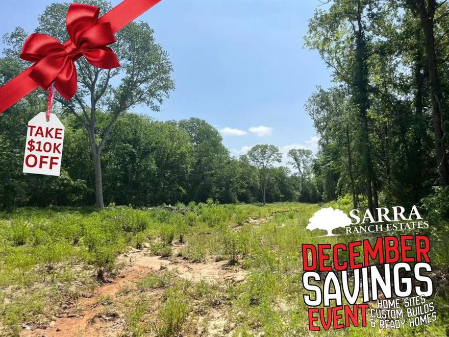 Lot 45 in Sarra Ranch Estates is a scenic 2.4+ acre property adorned with dense hardwoods and open space at the end of a culdesac, offering both privacy and a natural environment ideal for your dream home. Located within Sarra Ranch Estates in Parker County, Texas, this lot provides a tranquil setting amidst rolling hills, open spaces and thick hardwoods spanning 246 acres, steeped in ranching heritage. Perfect for those seeking a serene country lifestyle, residents can enjoy peaceful walks and horseback riding along the streets of Sarra Ranch. Sarra Ranch Estates is a deed-restricted community without an HOA, offering amenities like underground power and fiber internet, and allowing horses, making it a distinctive and desirable location for homeowners looking for privacy and natural beauty.