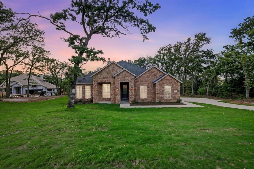 Build your ideal lifestyle on this peaceful 1-acre wooded homesite in sought-after Arbor Oaks, with no HOA and low 1.3% property taxes! This versatile 4-bedroom, 2-bath floor plan is based on our most popular model home and is perfect for growing families, multigenerational living, or entertaining guests. The gourmet kitchen is the heart of the home, featuring an oversized island and ample counter space—ideal for hosting gatherings or enjoying everyday life. One of the secondary bedrooms can easily be converted into a private office space, and the layout offers even more flexible options to suit your lifestyle. With plenty of space indoors and out, plus the tranquility of country living in Boyd ISD, this is the opportunity to build exactly what you want—your perfect escape, just minutes from town.