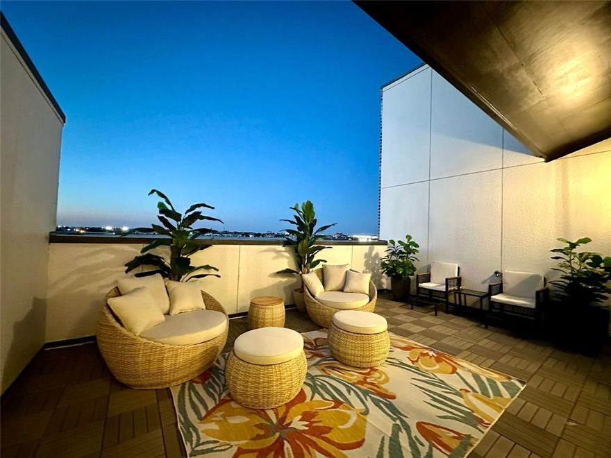 LAST ONE! – NEW Modern Live Work Townhome in Prime Addison Location! Features 3 Beds, 4.5 Baths, Large First-Floor Office, Game Room,  Rooftop Deck with Views, 4 Stories. Welcome to the ultimate live work lifestyle in the heart of Addison! This contemporary 4-story townhome is thoughtfully designed for entrepreneurs, creatives, and professionals who want the convenience of working from home without sacrificing comfort, style, or space. First Floor – Private Commercial-Grade Office or Studio with private entry. Perfect for running a small business, therapy practice, creative studio, or remote work headquarters. With its own entrance, this generous space offers privacy for clients and a true work-life separation. Zoned for both residential and commercial use. Main Living – Open Concept Perfection. Soaring 12 ft ceilings, natural light, and luxury finishes including all wood floors highlight the second-floor living, dining, and kitchen areas. The gourmet kitchen features stainless steel appliances, quartz countertops, Bosch appliances and an oversized island — Perfect for entertaining or casual meals. Three spacious bedrooms with walk-in closets, including a serene primary suite with spa-like bath. Need extra flex space? Enjoy the third-floor game room — ideal for media, fitness, or play. Enjoy city views from your large private rooftop deck — a rare find in Addison. It's the perfect setting for evening gatherings, morning coffee, or unwinding after a long day. Includes 2-car garage.  Walkable to restaurants, retail, and trails. Easy access to the Dallas North Tollway. Minutes from Addison Circle Park, Belt Line Rd dining, and Galleria Dallas. Low HOA $145 per month. Don't miss this unique opportunity to own a versatile townhome designed for modern living and working. Schedule your private tour today!