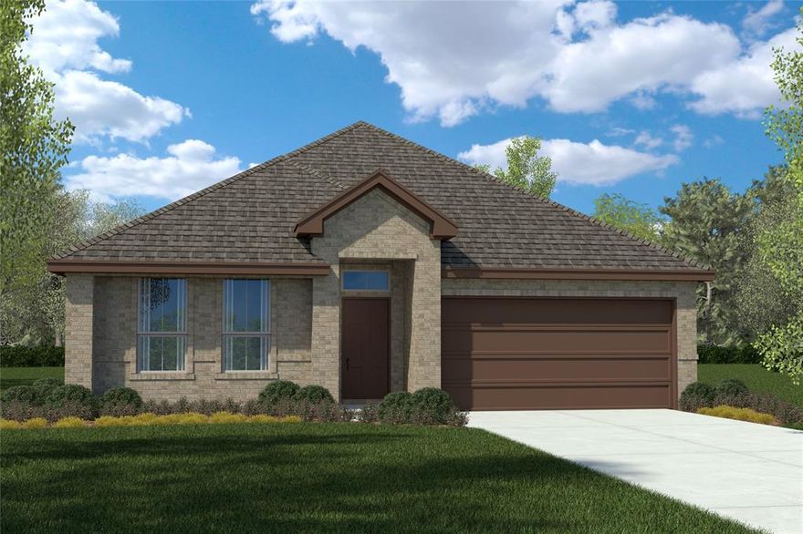 Welcome to D.R. Horton’s fabulous new community of Parkerville Meadows, located in DeSoto and DeSoto ISD! The inviting single-story Carlsbad floor plan with Elevation F, with an estimated Summer completion, offers 4 bedrooms, 2 bathrooms, and a 2-car garage, thoughtfully designed with everyday living in mind. This open-concept home showcases a spacious family room that flows seamlessly into the dining area and well-appointed kitchen, creating an ideal setting for both everyday living and entertaining. The kitchen is beautifully appointed with 42-inch upper cabinets with crown molding, quartz countertops, stainless steel appliances, a ceramic tile backsplash, a center island, and a walk-in pantry for added convenience and functionality. Privately situated at the rear of the home, the primary suite features a spacious walk-in closet and an en-suite bath with dual vanities, a large walk-in shower, and linen storage. Three secondary bedrooms are thoughtfully positioned to provide flexibility for family members, guests, or a home office, with convenient access to a full secondary bathroom. Additional highlights include luxury vinyl plank flooring in the main living areas, a dedicated laundry room, a covered patio for outdoor enjoyment, and America’s Smart Home Technology package. Exterior features include a landscape package with a full sprinkler system and a fully fenced backyard. The neighborhood’s location makes commuting a breeze, with quick access to major roadways like Hwy 67 and I-20, allowing easy travel to downtown Dallas and surrounding areas. With the added benefit of being within the sought-after DeSoto ISD, Parkerville Meadows presents a prime opportunity for those seeking a connected, well-rounded community to call home. The community is fully electric, providing a modern and efficient lifestyle with all the conveniences of suburban living.