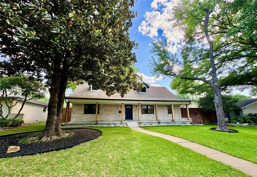 Located in the heart of Lake Highlands, this beautifully renovated five-bedroom, two-story home is thoughtfully designed for modern living. The open floor plan showcases a chef-inspired kitchen with a large gas cooktop, upgraded Electrolux appliances, quartz countertops. A walk-in pantry laundry room were added for convenience. One of the main highlights of this property is the first-floor primary suite, complete with a luxurious en-suite bathroom featuring a freestanding tub, walk-in shower. Two additional downstairs bedrooms and a full bath provide flexible living options. Upstairs offers two additional spacious bedrooms with walk-in closets, one full bath upstairs with an additional finished attic space ideal for a home office or fitness room. Another unique feature of this home is the detached garage or workshop with an oversized bay door, 10-foot ceilings, air conditioning via two Lennox mini-split HVAC units. The backyard is perfect for entertaining, complete with a custom outdoor bar, LED lighting. The large glass doors opening from the house to a shaded patio for seamless indoor-outdoor living. Other upgrades include a new downstairs HVAC system, new electrical wiring throughout, a high-capacity hot water tank, new insulation, and upgraded energy-efficient windows.
